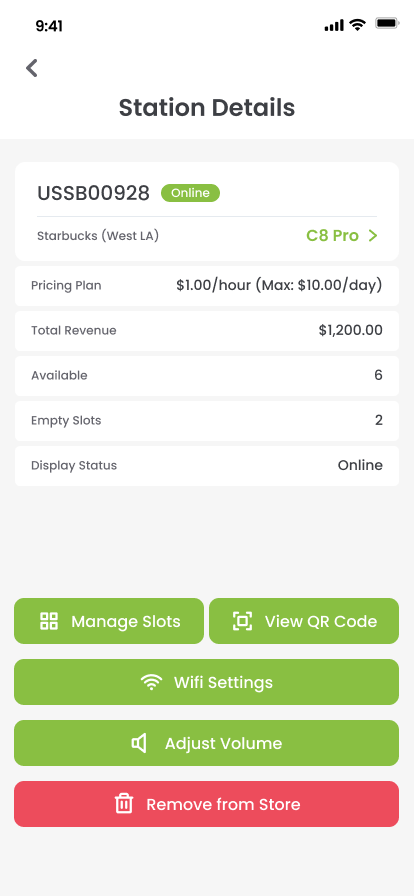 Home detail screen
