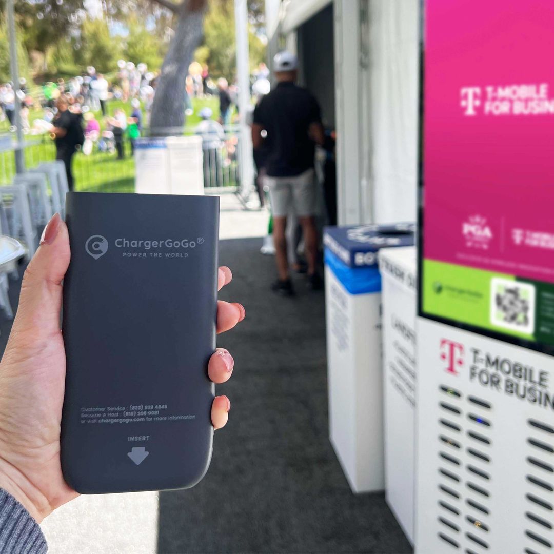 ChargerGoGo power bank being used at an event